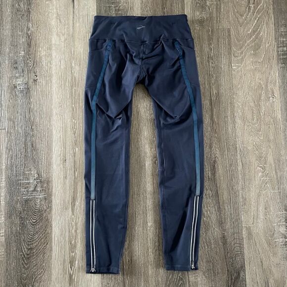 Brooks Women’s Navy Blue Ankle Zip Tight Legging - Size XS - Picture 2 of 8